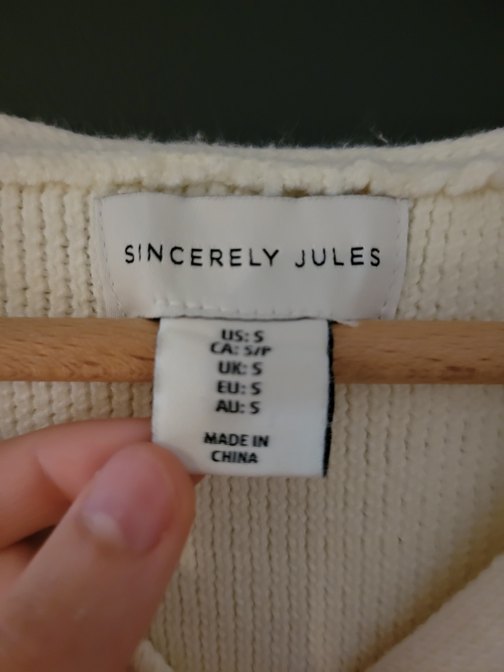 Sincerely Jules Cream Ribbed Button Top - Picture 3 of 4